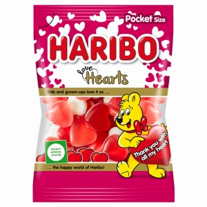 Haribo - Żelki Love Hearts czerwone serduszka - 100 g