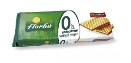 Florbu - Wafelki nadziewane kakaowe bez dodatku cukru - 150 g