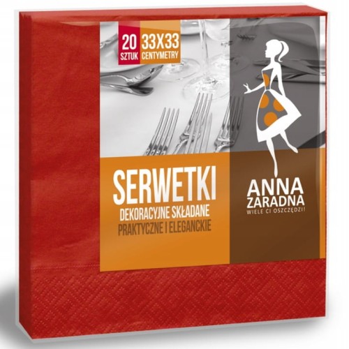 Anna Zaradna - Serwetki trójwarstwowe składane -  (20 sztuk)
