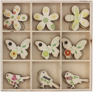 Galeria Papieru - Ozdoby drewniane Ptaki i Motyle -  (1 sztuka)