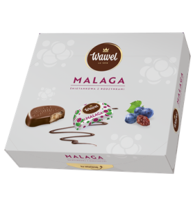 Wawel - Czekoladki nadziewane Malaga śmietankowa z rodzynkami - 330 g