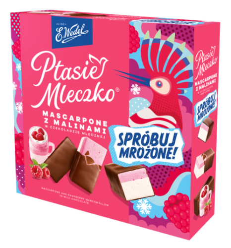 E.Wedel - Ptasie Mleczko Mascarpone z malinami - 340 g