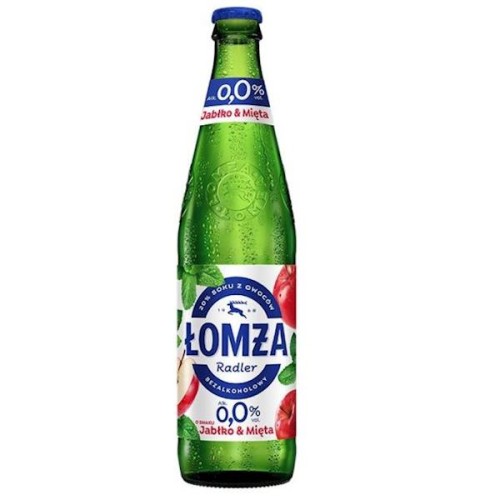 Łomża - Piwo bezalkoholowe Radler jabłko-mięta - 500 ml