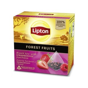 Lipton - Herbata czarna Forest Fruits z truskawkami z Francji -  (20 torebek)