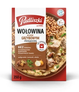Pudliszki - Wołowina w sosie grzybowym - 350 g