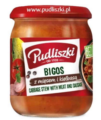 Pudliszki - Bigos z mięsem i kiełbasą - 450 g