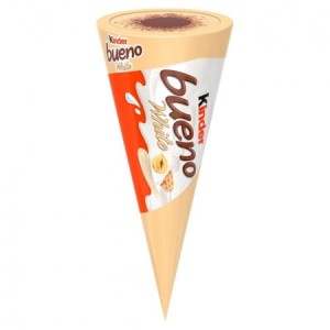Kinder Bueno White - Lody o smaku orzechów laskowych z nadzieniem orzechowym w wafelku - 90 ml