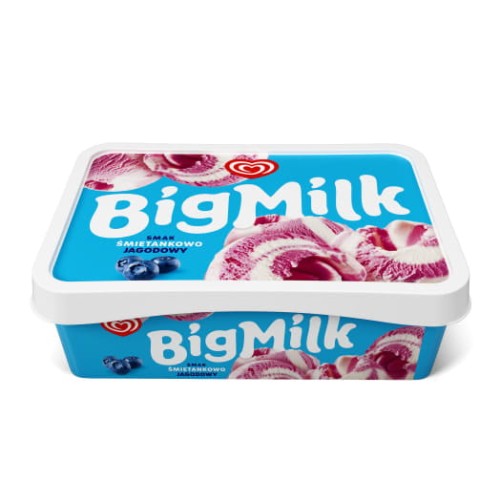 Algida - Lody śmietankowo jagodowe Big Milk - 900 ml