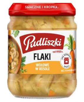 Pudliszki - Flaki wołowe w rosole - 450 g