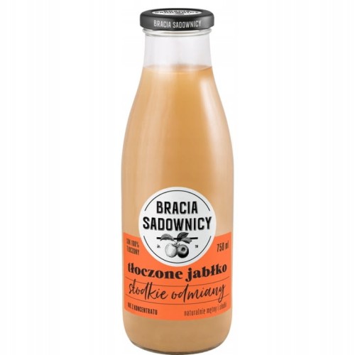 Bracia Sadownicy - Sok Tłoczone jabłka słodkie odmiany - 750 ml