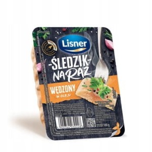 Lisner - Śledzik na raz wędzony w oleju - 100 g