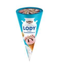 Kanka - Lody  o smaku truskawkowym rożek - 120 ml