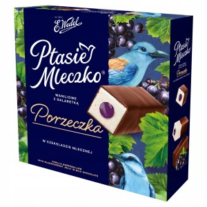 E. Wedel - Ptasie Mleczko z galaretką porzeczka w czekoladzie mlecznej - 340 g