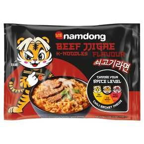 Namdong - Danie błyskawiczne kluski o smaku wołowiny z saszetką przyprawową chili - 120 g