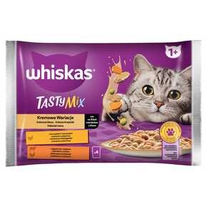 Whiskas - Mokra karma dla kotów kremowe wariacje Tasty Mix - 340 g (4 x 85 g)