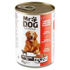 Mr Dog - Karma pełnoporcjowa dla dorosłych psów z wołowiną i warzywami w galarecie - 415 g