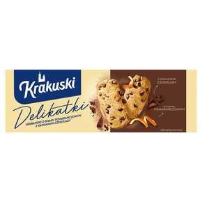 Krakuski Delikatki - Herbatniki o smaku pomarańczy z kawałkami czekolady - 125 g