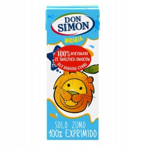 Don Simon - Sok pomarańczowy 100% bez dodatku cukru - 200 ml