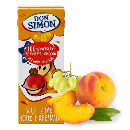 Don Simon - Sok Brzoskwinia Winogrono 100% bez dodatku cukru - 200 ml