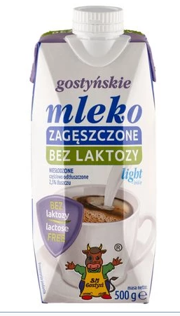 SM Gostyń - Mleko zagęszczone light bez laktozy 2,5% tłuszczu - 500 ml