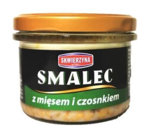Skwierzyna - Smalec z Mięsem i Czosnkiem w Słoiku - 150 g