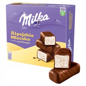 Milka - Alpejskie Mleczko o smaku waniliowym - 330 g