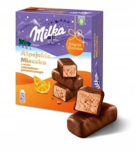 Milka Alpejskie Mleczko - Pianka o smaku czekoladowo-pomarańczowym - 330 g
