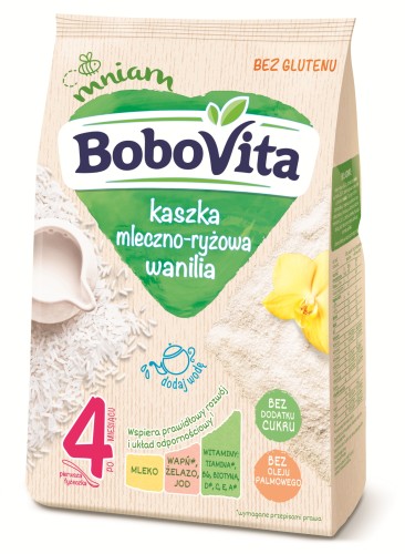 BoboVita - Kaszka mleczno-ryżowa wanilia, po 4. miesiącu - 230 g