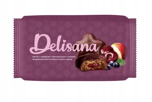 Delisana - Pierniki gwiazdki wieloowocowe w polewie - 200 g