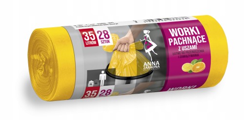 Anna Zaradna - Worki na śmieci uniwersalne z uszami 35l -  (28 sztuk)