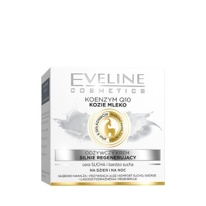 Eveline Cosmetics - Krem odżywczy silnie regenerujący kozie mleko Koenzym Q10 - 50 ml