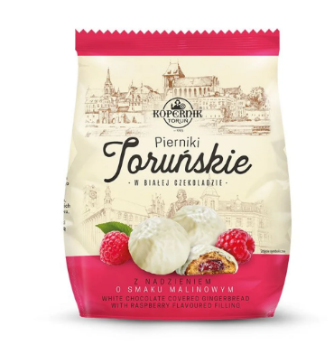 Kopernik - Pierniki w białej czekoladzie w nadzieniem malinowym - 150 g