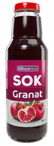 NaturaVena - Sok z granatu 100% naturalny - 750 ml