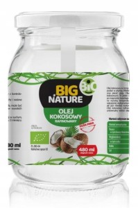 Big Nature - Olej kokosowy rafinowany BIO - 480 ml