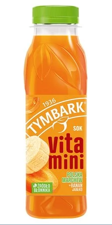 Tymbark Vitamini - Sok marchew, banan, jabłko - 300 ml
