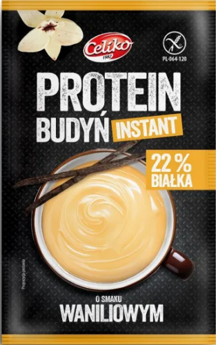 Celiko - Budyń proteinowy instant o smaku waniliowym - 40 g