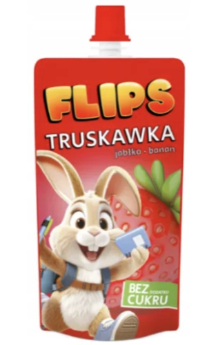 Sante - Mus Flips Trukawka Banan Jabłko - 100 g