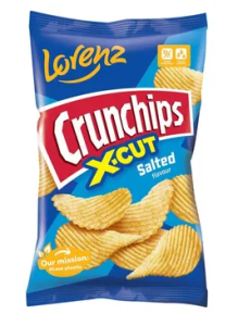 Crunchips X-Cut - Chipsy ziemniaczane solone - 130 g
