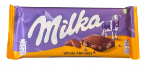 Milka - Czekolada mleczna z mleka alpejskiego z migdałami - 90 g