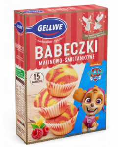 Gellwe - Babeczki malinowo - śmietankowe gotowa mieszanka - 238 g