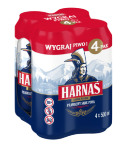 Piwo Harnaś Jasne Pełne 6% - 500 ml (4 sztuki)