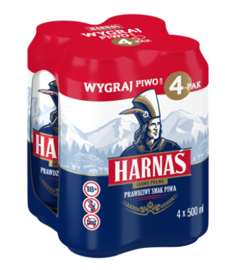 Piwo Harnaś Jasne Pełne 6% - 500 ml (4 sztuki)