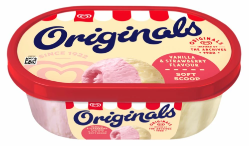 Algida - Lody truskawkowo-śmietankowe - 1 l