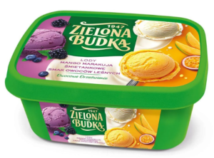 Zielona Budka - Lody mango marakuja śmietankowe smak owoców leśnych - 1 l