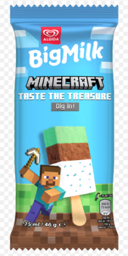 Algida - Lody Big Milk Minecraft - 75 ml