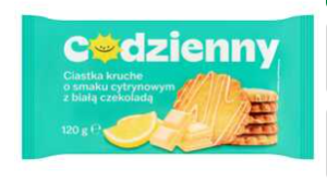 Codzienny - Ciastka kruche o smaku cytrynowym z białą czekoladą - 120 g