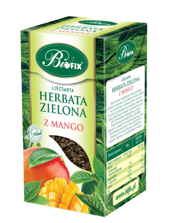 Bifix - Herbata zielona liściasta z mango - 100 g