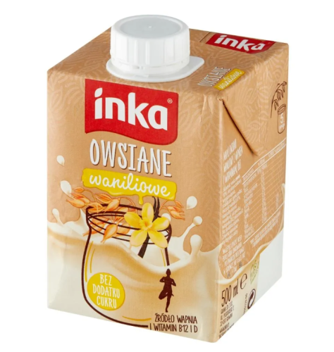 Inka - Napój owsiany waniliowy z wapniem i witaminami - 500 ml