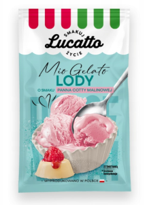 Lucatto Emix - Lody o smaku Panna Cotty malinowej - 60 g