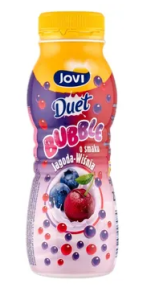 Jovi Duet Bubble - Napój jogurtowy o smaku jagoda-wiśnia - 230 g